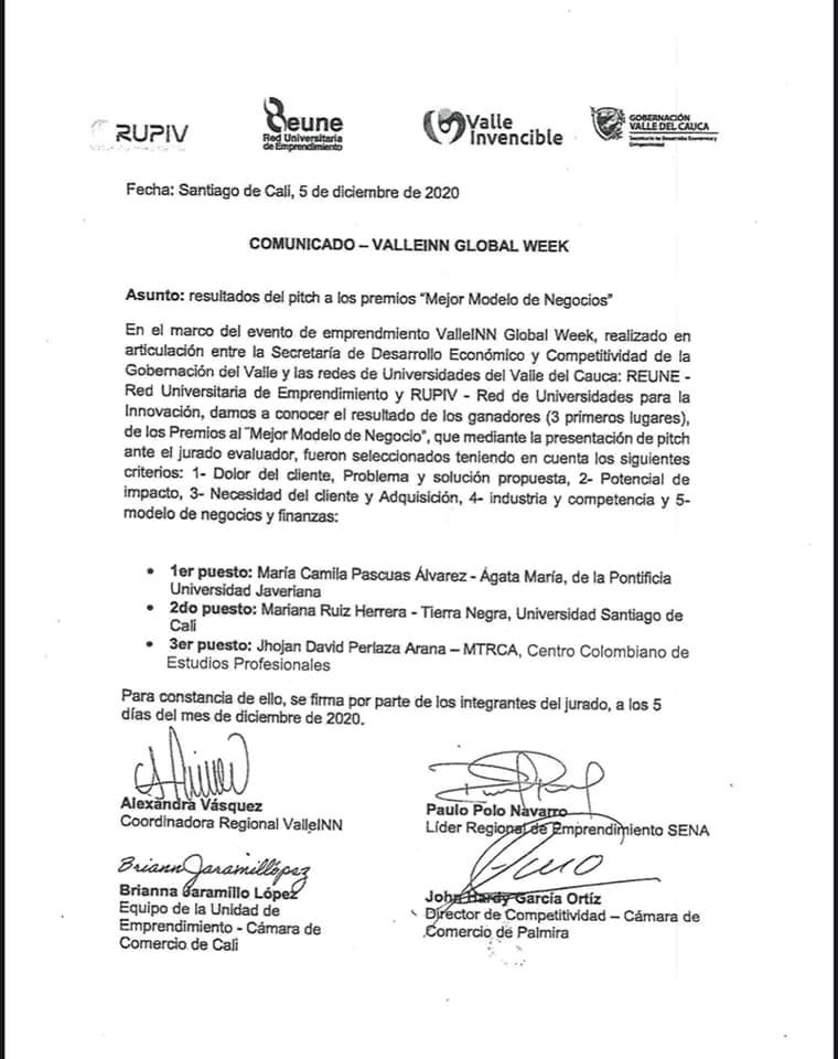 Ganadores GlobalWeek 2020