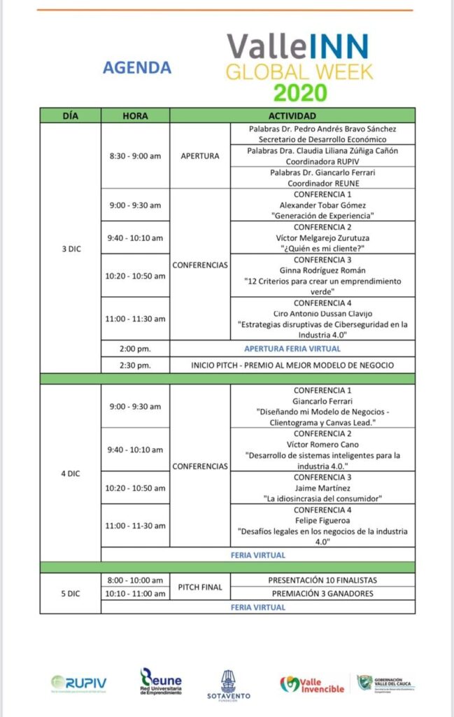 agenda evento